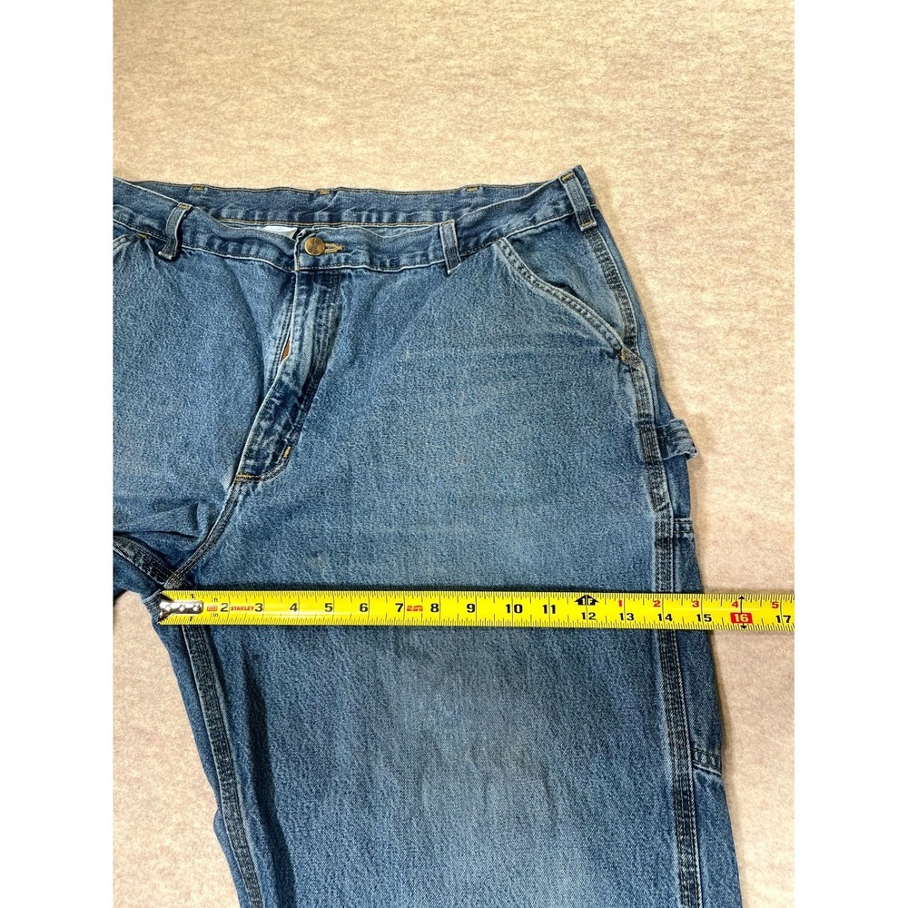 Carhartt Authentic Loose Original Fit Carpenter Work Jeans Mens 40x30 Blue Denim - Picture 13 of 16